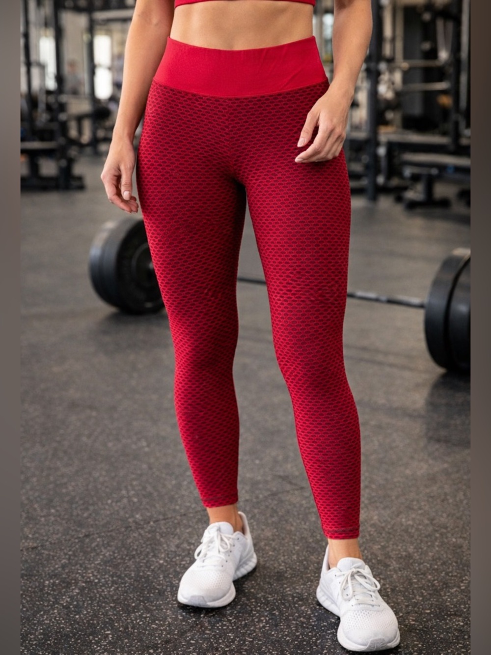 2 Pack Scrunch Leggings M Honeycomb High Waist Seamless Gym Workout